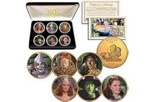 MERRICK MINT Wizard of OZ Kansas Quarters 24K Gold Clad 6-Coin Set with Display Gift Felt Box