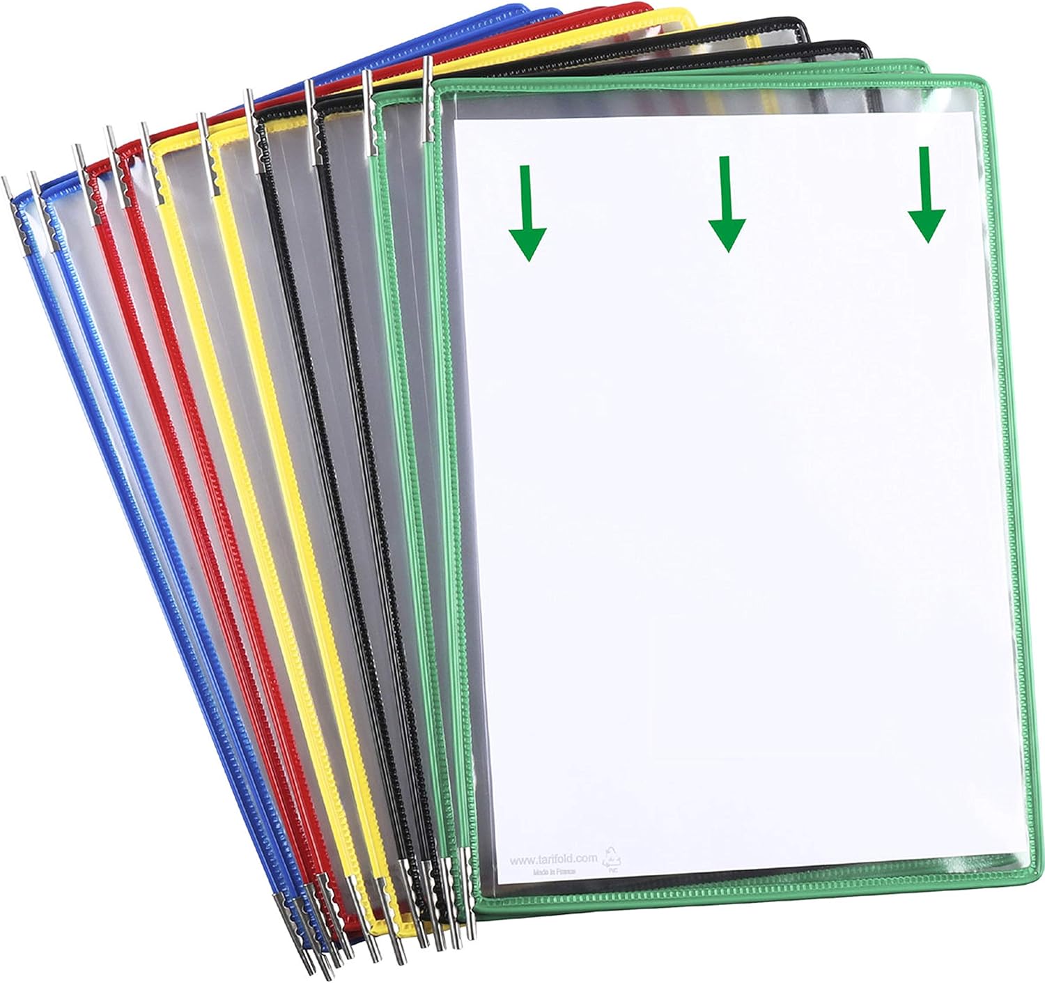 Tarifold Desktop Reference and Display System 20 Double-Sided Display Pockets 40 Sheet Capacity Letter-Size Assorted Colors (D292) : Office Catalog Racks : Office Products