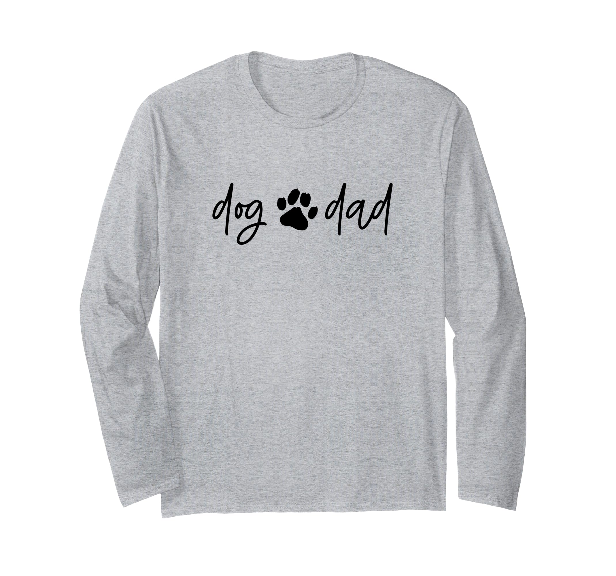 DOG DAD Paw Print Pet Owner Meme Long Sleeve T-Shirt