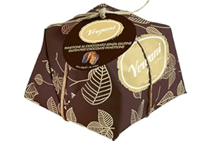 FERRARI & ARRIGHETTI Vergani Chocolate Panettone, Gluten-Free, Wellbeing Line, 600 Grams / 1.32 Lb / 21.16 Oz