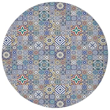 Amazon De Vercxy 1 97 Ft Runde Teppich Mat Teppich Floral