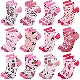 Ramede 12 Pair Christmas Ankle Socks Red Green Pink Christmas Low Cut Socks Holiday Stocking for Women Men Adults Gift