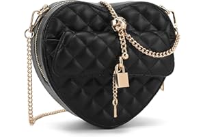 lola mae Heart Shape Satchel Crossbody Purse for women Zip Around Shoulder Bag