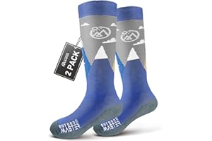 OutdoorMaster Merino Wool Ski Socks for Kids, Boys & Girls, Thermal Winter Warm Snowboarding Socks for Cold Weather