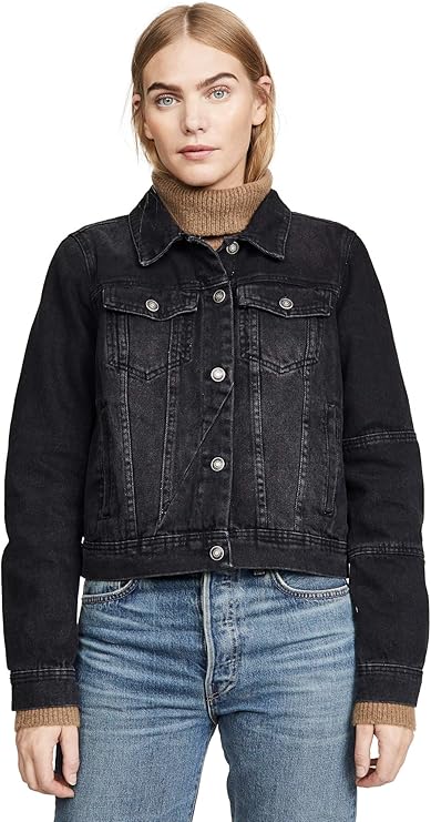rumors light wash denim jacket