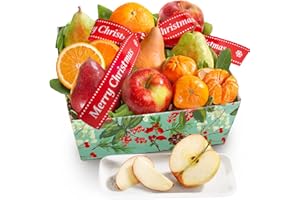 A GIFT INSIDE Merry Christmas Orchard Favorites Fruit Basket Gift