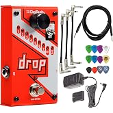 DigiTech DROP Compact Polyphonic Drop Tune Pitch Shift Pedal with Momentary Latch Switching, True Bypass, Instant Tracking, Wah Inspired Tonebird Power Supply, Cable Bundle