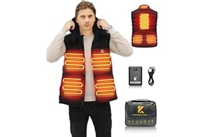 KRBORO Heated Vest for Men with 7.5Hour Lifespan Rechargeable Battery Pack, Lightweight Mens Heat Vest, Hunting Gifts for Men