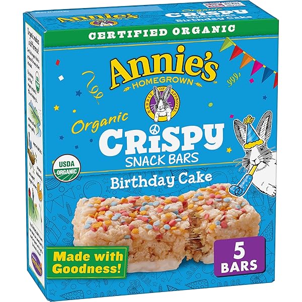 ANNIE’S BIRTHDAY CAKE CRISPY SNACK BARS, GLUTEN FREE,...