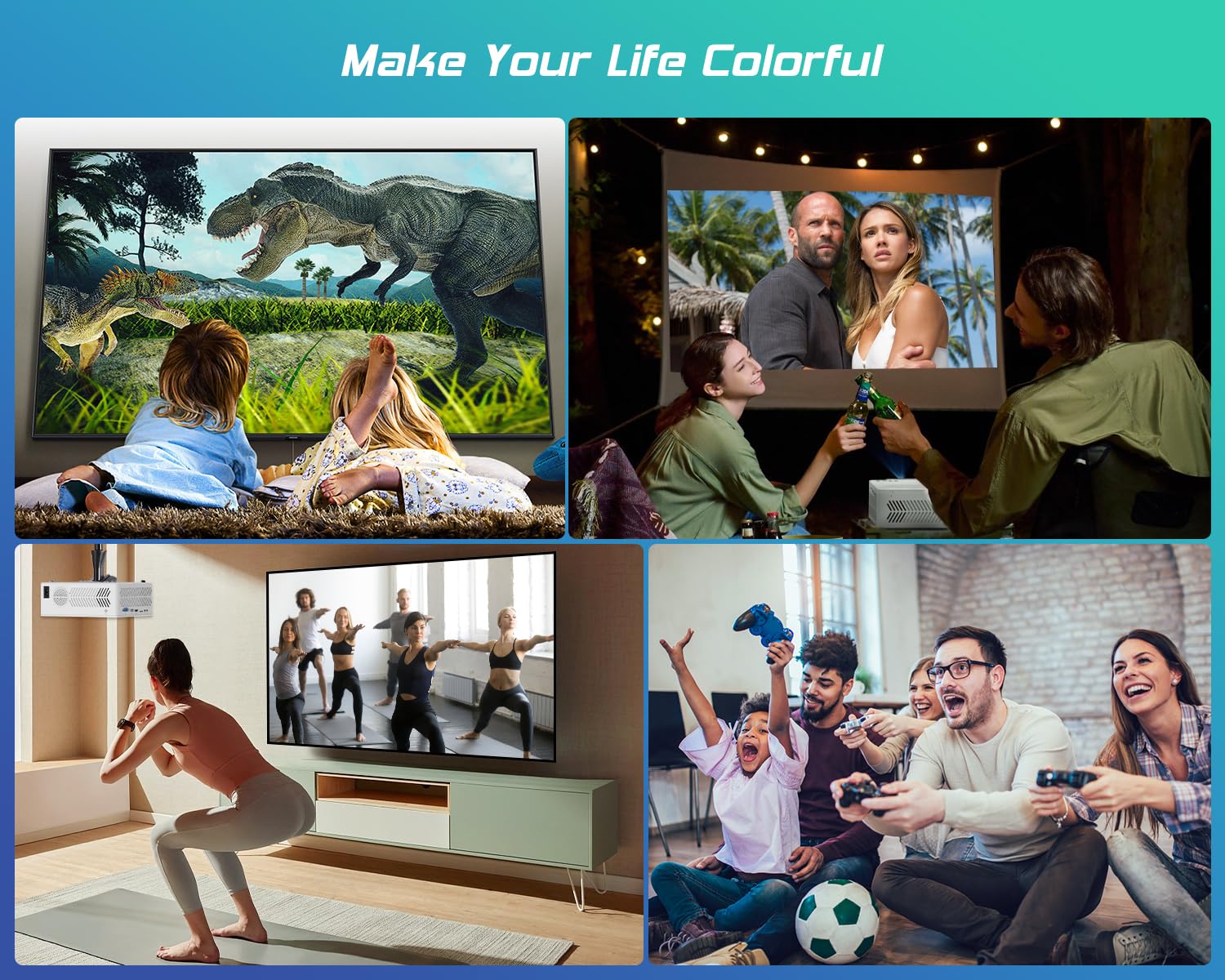 TMY Projector with WiFi and Bluetooth【100