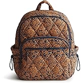 Vera Bradley Women's Featherweight Bancroft Backpack, Lotus Montage Roasted Pecan, One Size