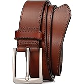 WOLFANT Men's 35mm Dress Casual Belt,100% Italian Full Grain Real Solid Leather