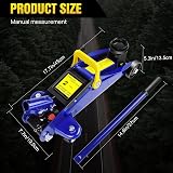 2 Tonne Low Profile Floor Jack Hydraulic Trolley Lift with Case 5.3-12.6in view 3