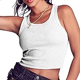 ARRIA Ribbed Crop Tank Top for Women – Soft Slim Fit Scoop Neck Sleeveless Shirt, Stretchy Fitted Basic Cute Summer Tops 2025
