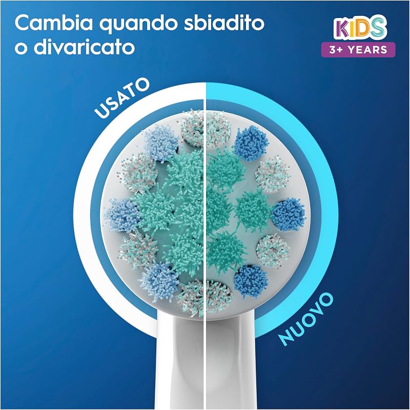 Testine di Ricambio Kids 3+, Bianche, 8 Ricambi