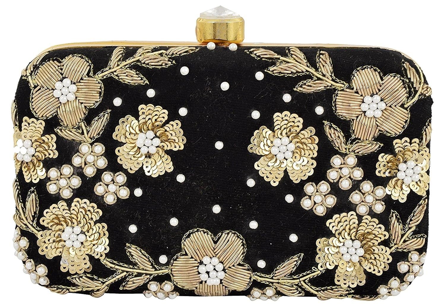 tooba women's 9 flowers box clutch