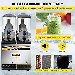 VEVOR Commercial Slushy Machine, 15Lx2 Tank