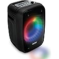 Coby Blaze Light-Up Bluetooth Speaker | True Wireless Portable Speaker with 3 Light Modes | Music & Call Controls | Rechargeable Boombox Karaoke Music Player with Handle | USB, FM, TF Card, Mic Input