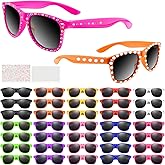 MEEZY 20/30/50/100Pcs Neon Sunglasses Bulk, Party Sunglass for Goody Bag Fillers Birthday Summer Beach Party Favors