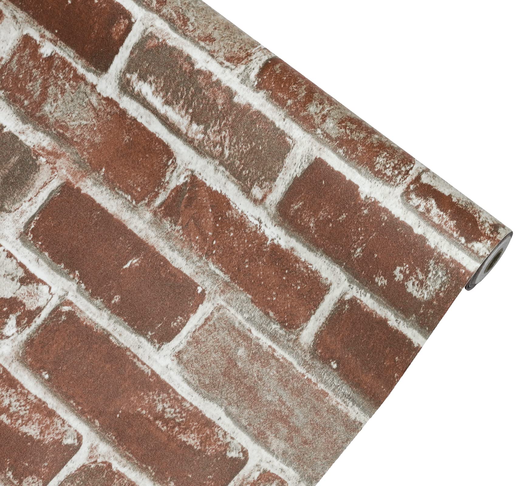 Condition photo showing New/Like New for hopeak red brick wallpaper, self-adhesive peel and stick waterproof and removable good for home deco