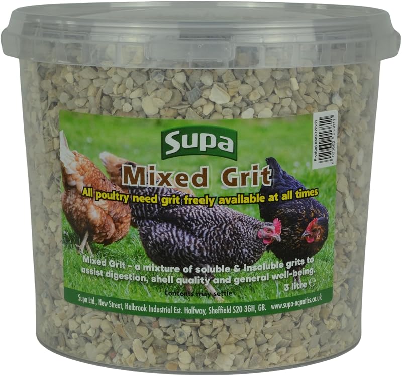 Supa Mixed Poultry Grit 3 Litre Bucket – Flint & Oystershell Grit