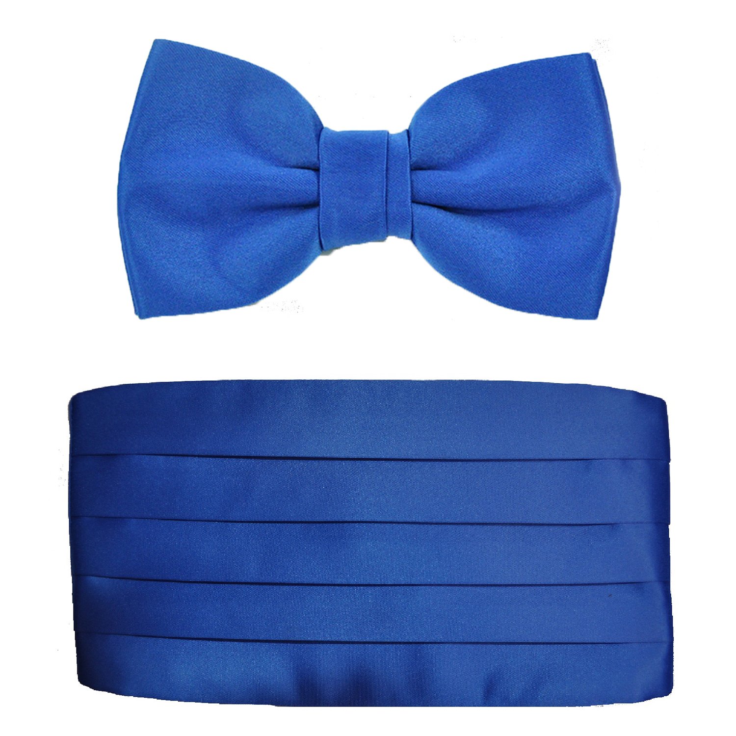 Mens Royal Blue Satin Cummerbund & Bow Tie Set(Size One size) Amazon