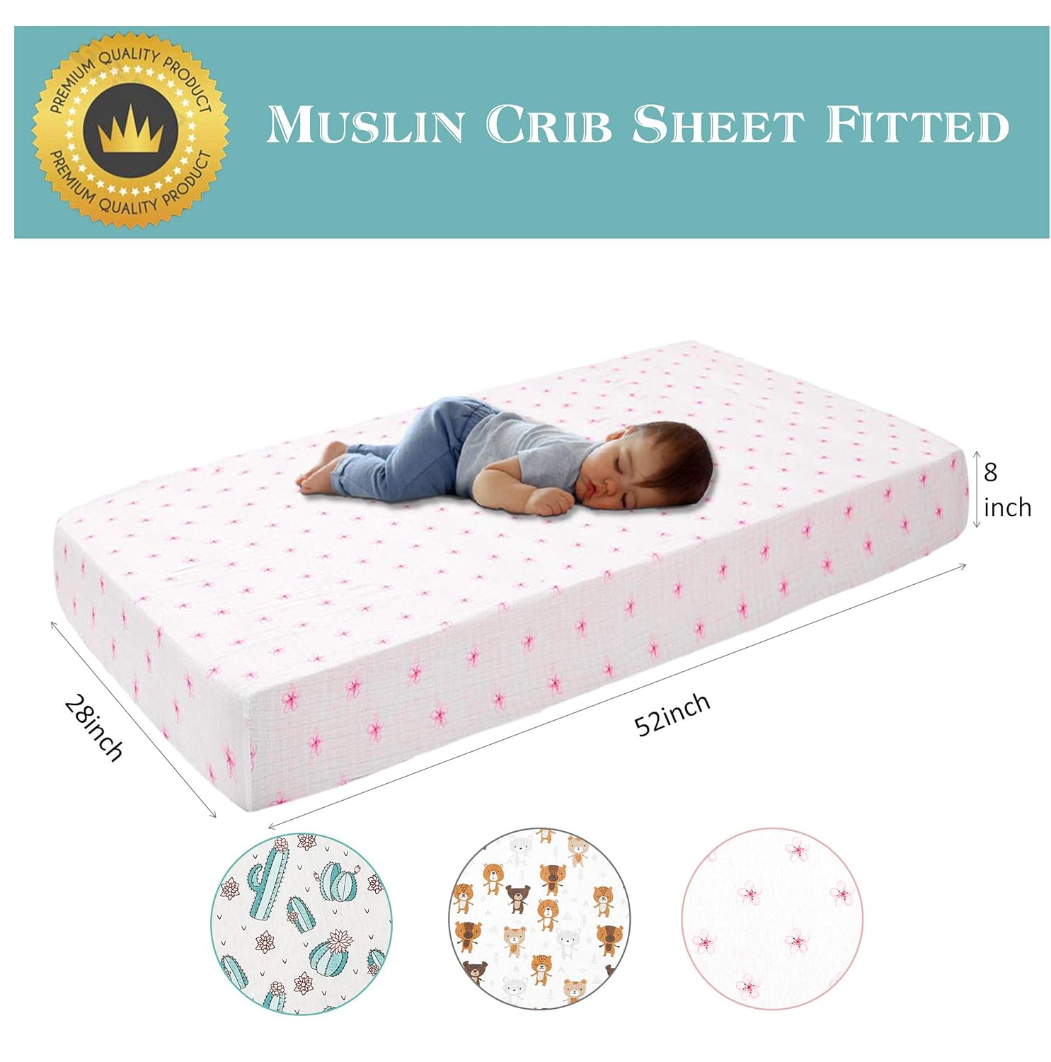 standard crib sheet size