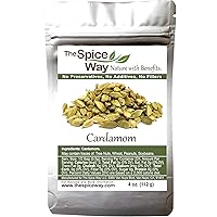 The Spice Way Cardamom Pods- ( 4 oz ) Whole Green Cardamom Pod