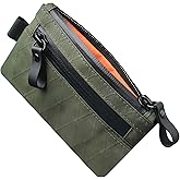 ALPAKA Zip Pouch Dark Green X-Pac- RFID-Blocking Small Cash and Card Zip Wallet with Carbon Neutral, Weatherproof Fabrics, YKK Zipper, EDC Pouch for Men Travel