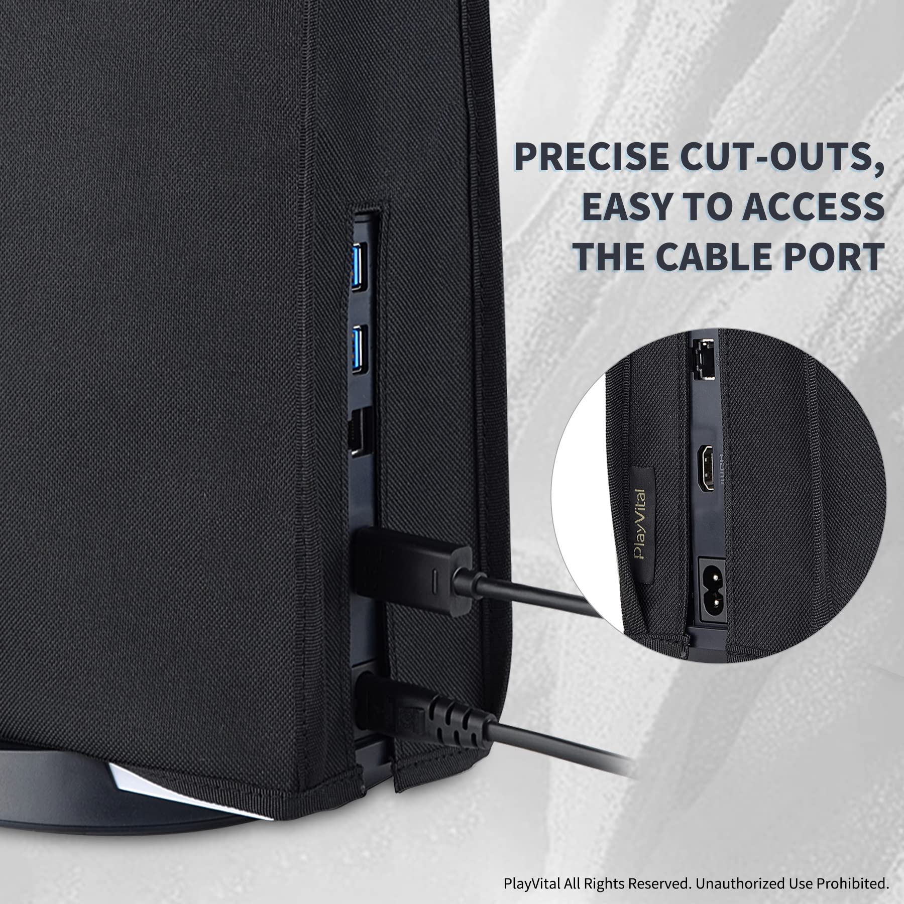 PlayVital Dust Cover for ps5, Anti Scratch Waterproof Cover Sleeve for ps5 Console Digital Edition & Disc Edition