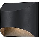 Westinghouse 6122800 Nardella Transitional One Light Dimmable LED Outdoor Wall Fixture, Textured Black Finish, Dark Sky Frien