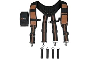 MeloTough Magnetic Suspenders Tool Belt Suspenders with Large Moveable Phone Holder