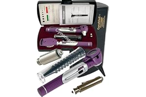 ARTLAB Premium Double Handle Otoscope Set -Otoscope/Great for School -Cynamed (PURPLE)