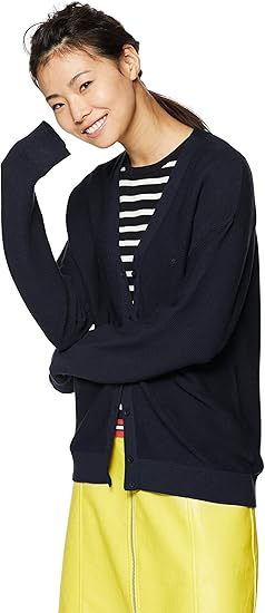 Amazon ラコステ Knit Wears 横畝リブニットカーディガン レディース カーディガン ボレロ 通販