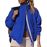 SeeLuNa Winter Jackets for Women Long Sleeve High Neck Zipper Up Fleece Lined Overcoat Field Tripper Jacket with Pockets