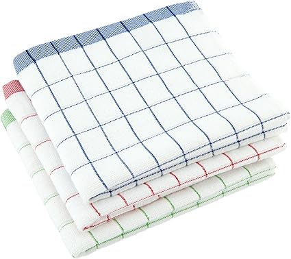 Elauelue Theedoeken Voor Snel Afdrogen Absorberend Zacht En Pluisvrij Theedoek Van Microvezel En Katoen Strijkvrij Afdroogdoeken Theedoeken Set Van 3 40x70 Cm Amazon Nl