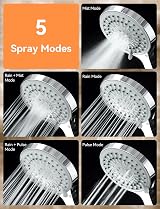Magichome High Pressure Shower Head 5 Modes with 1.5m Hose view 3