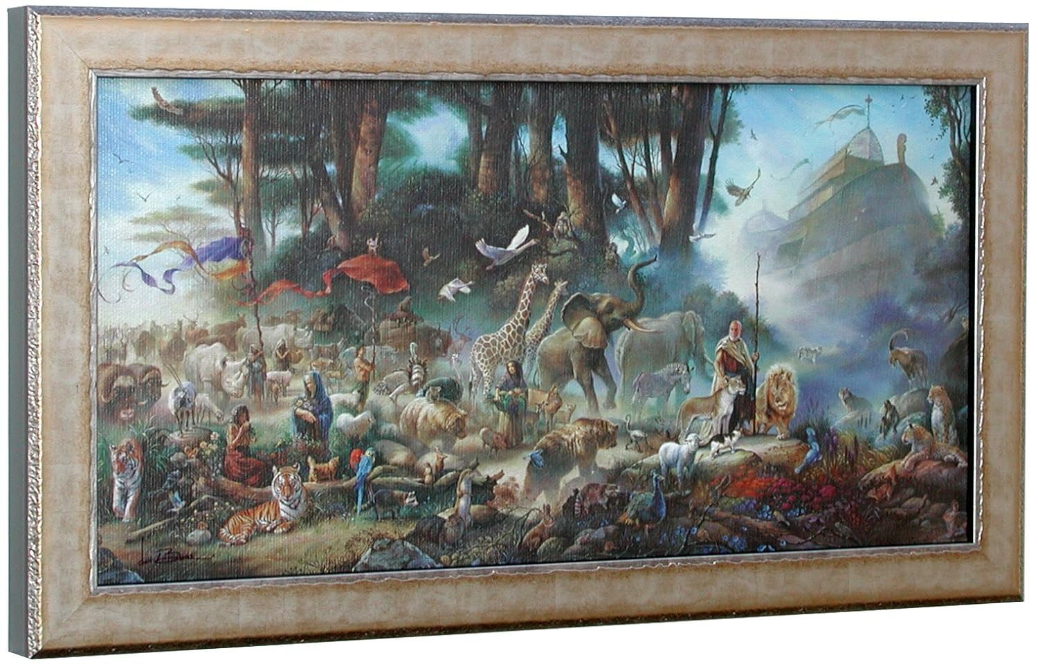 Tom duBois THE INVITATION Signed Canvas FRAMED Noah's Ark