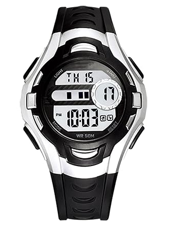 DIRAY Digital EL LED Light Alarm & Stopwatch Multi Features Sports Watch For Kids