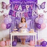 GREATRIL Purple Tinsel Curtain Backdrop Pack of 2 3.2 ft x 8.2 ft view 4