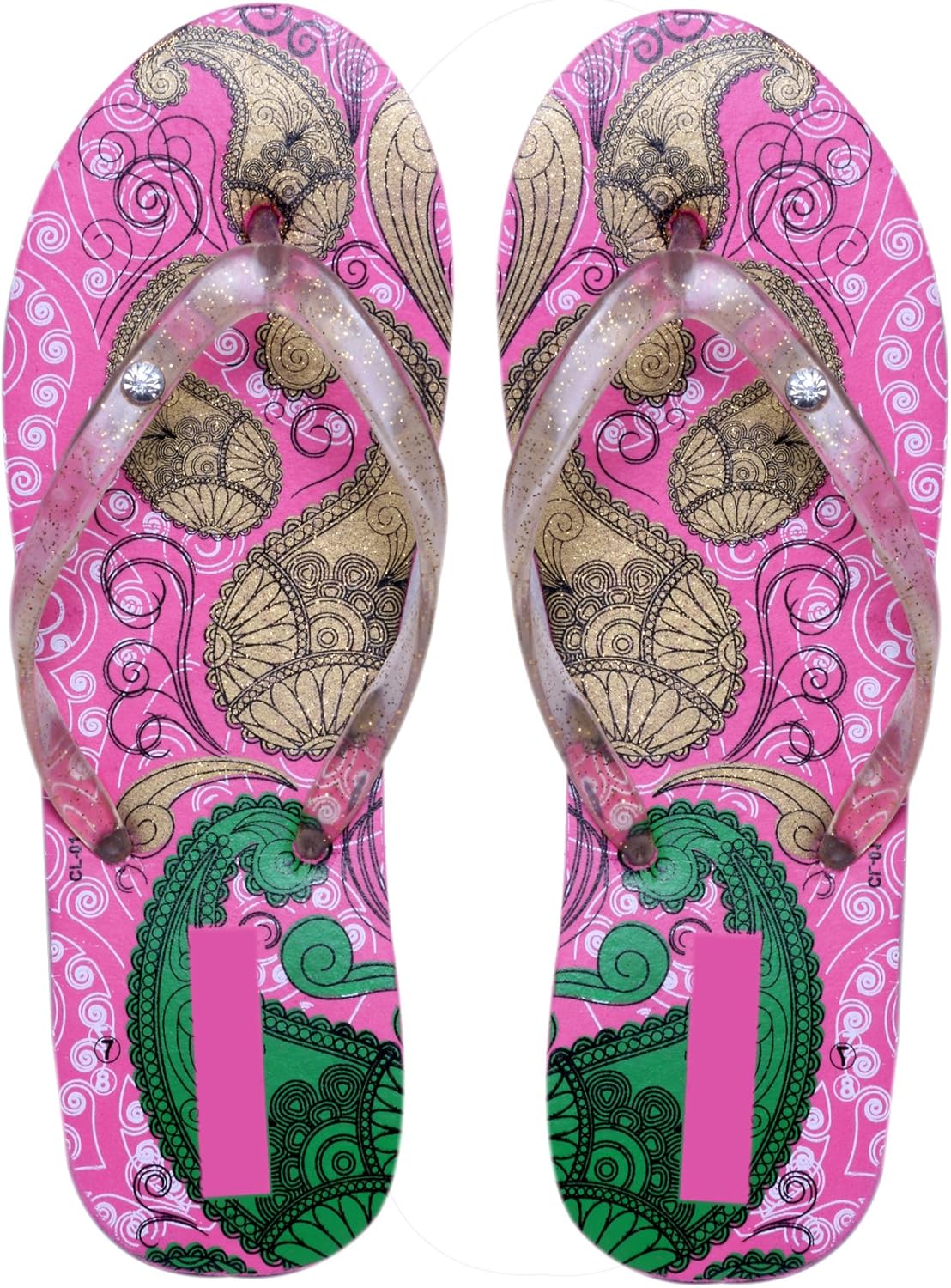 Buy IndiWeaves Womens Rubber Printed Hawaii Slipper House Flip Flop_Pink_Size 8 at Amazon.in