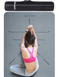 Amazon.com : Ewedoos Eco Friendly Yoga Mat with Alignment ...