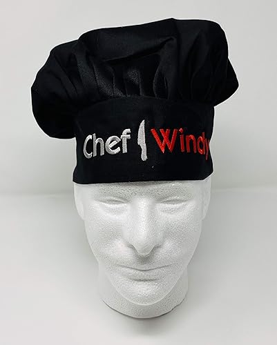 PLACE4PRINT Embroidered Chef Hat with Custom Name a Great Gift