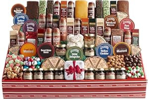 The Swiss Colony 70 All-Time Favorites – Ultimate Gift Basket Summer Sausage Meats, Cheeses, Chocolates, Cookies, Coffee, Spreads, and More, Holiday Candy Gift Box Adults, Women, Men, 9 lb. 12.75 oz.