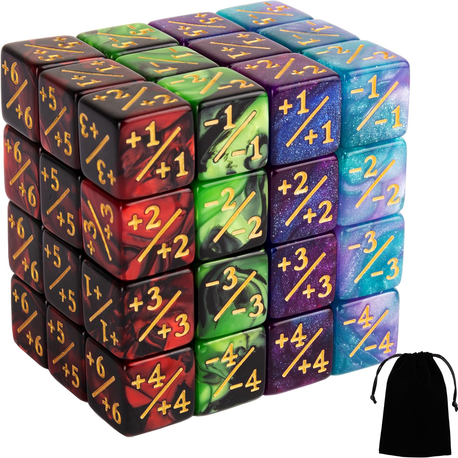 Photo 1 of 48 PCS Magic The Gathering MTG Counter Dice Marble Bulk Life Counters Tokens Dice Compatible with Magic Card Game Accessories CCG Creature Stats, 4 Colors