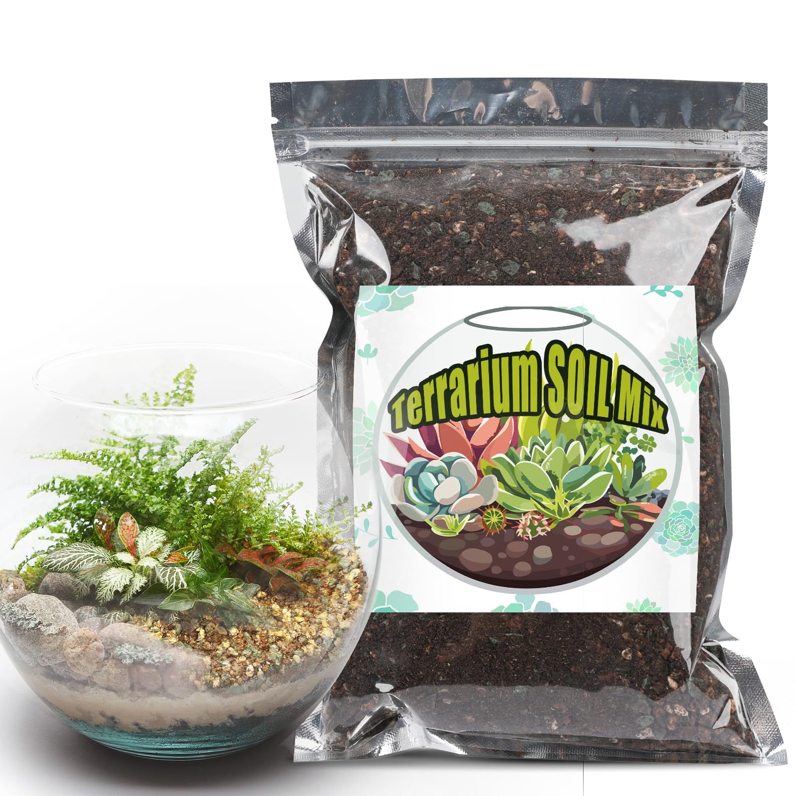 GOTVUGE Terrarium Potting Soil Mix 4L, Custom Made for Terrariums, Perfect for Vibrant Miniature Gardens