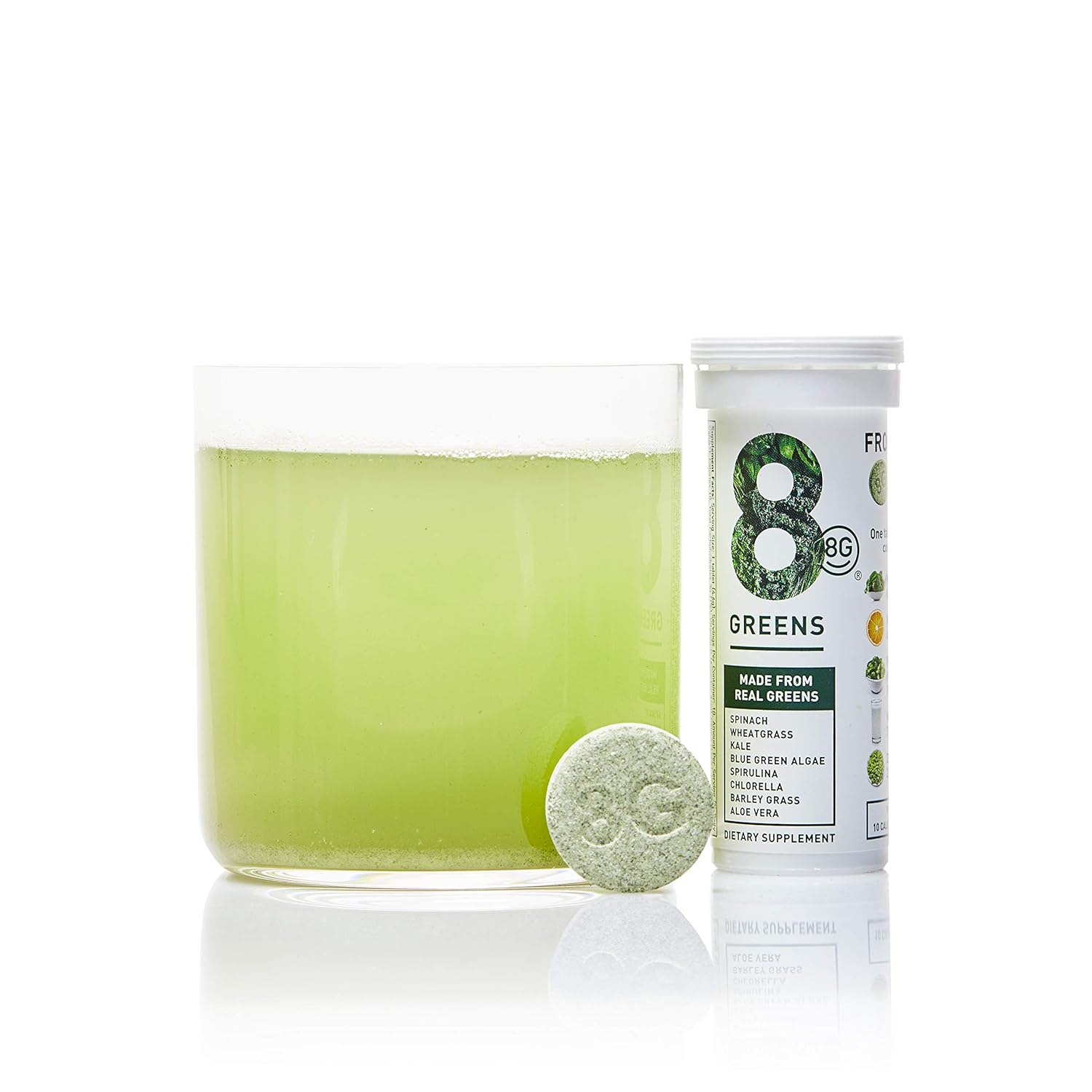 8Greens Effervescent Super Greens Dietary Supplement 8 Essential