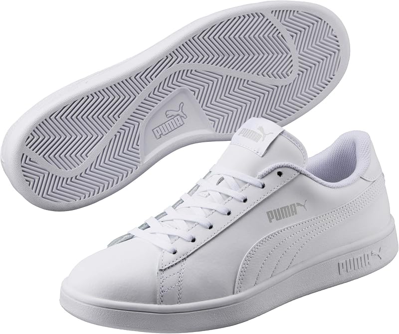 Puma smash v2 l, calçados esportivos adultos unissex, bianco (branco branco), 43 eu — foto 4 de 8