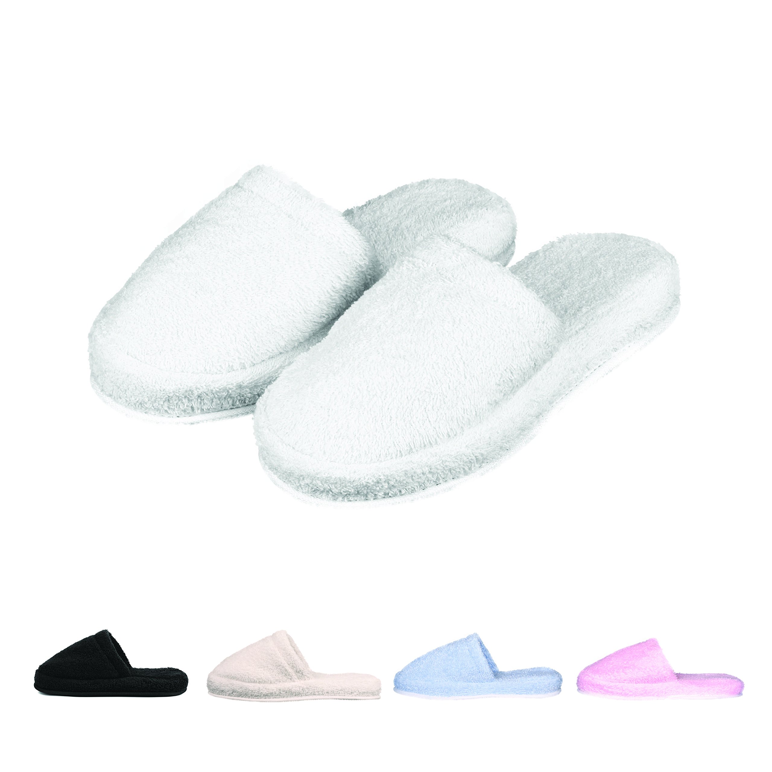 Turkishtowels Luxury 100 Cotton Terry Spa Slippers in