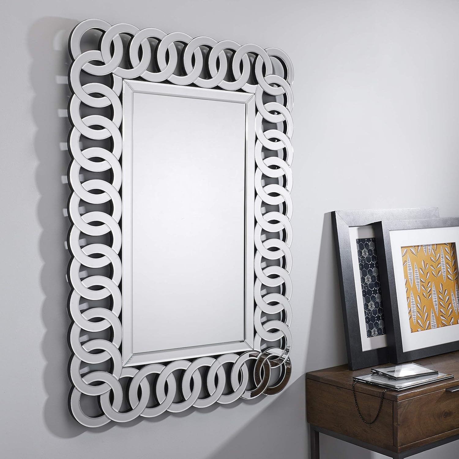 Furniturebox Uk Venetian Large Silver Wall Rectangular Living Room Hallway Bathroom Bedroom Mirror Mirrors Home Kitchen Porttms Com